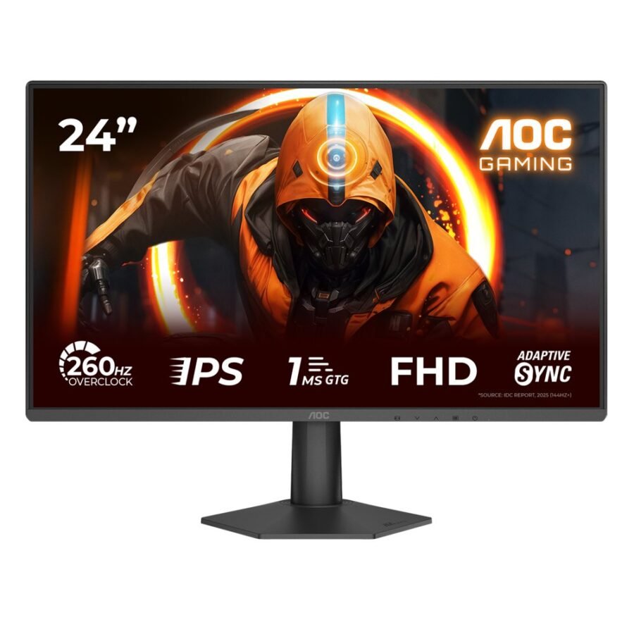 AOC 24G50Z2 23.8 Inch FHD Fast IPS Gaming Monitor, 260Hz Overclock, 0.3ms MPRT, Adaptive Sync