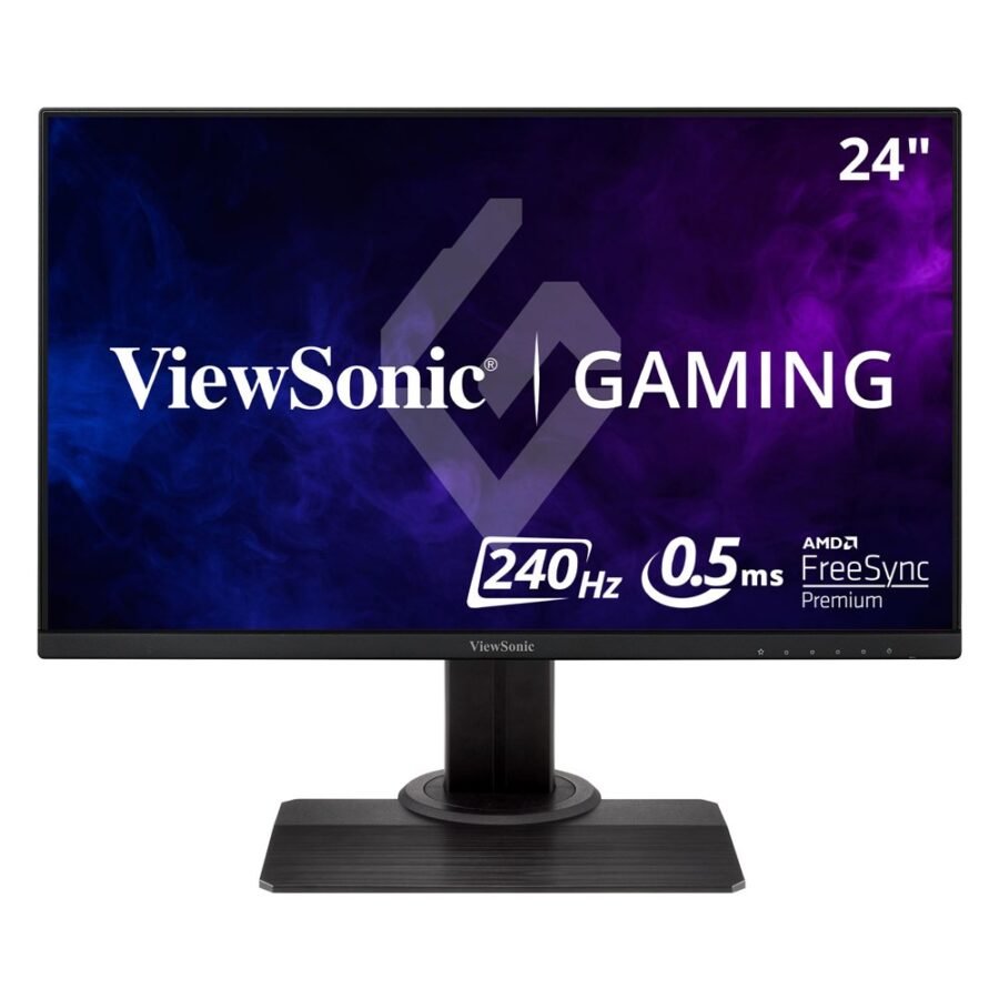 ViewSonic XG2431 Gaming Monitor, 24" FHD 1920x1080, 240Hz, 0.5ms MPRT, Fast IPS, HDR10, FreeSync Premium and G-Sync Compatible, Black