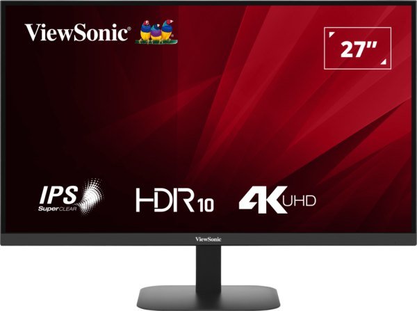 ViewSonic VA2708-4K-MHD 27" 4K UHD Monitor, SuperClear IPS Panel, HDR10, Dual HDMI 2.1 and DisplayPort, Built-in Speakers