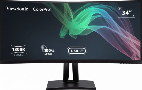 ViewSonic VP3481A Premium Monitor Bundle with Dock 34 Inch 3440x1440 100Hz 5ms VA Ultrawide Curved HDR10 USB-C 90W
