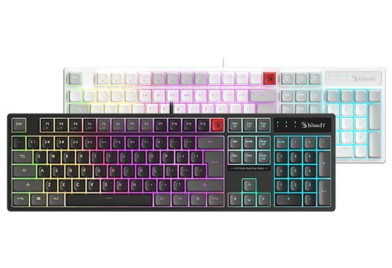 Bloody B230N Neon Gaming Keyboard, 1000Hz Report Rate, 1ms Key Response, USB, Neon