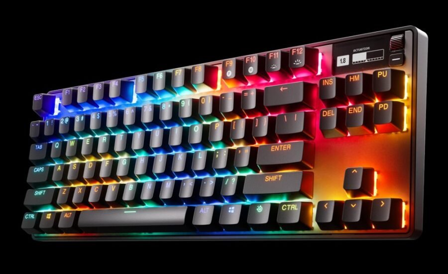 SteelSeries APEX PRO TKL Wireless (2023) - Wireless Tenkeyless ESports Gaming Keyboard - Omnipoint 2.0 Adjustable Switches - Black | 64865 - US English