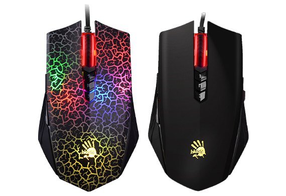 Bloody A70 Light Strike 4000 CPI Gaming Mouse Stone Black | Ultra Core 3 and 4 Activated