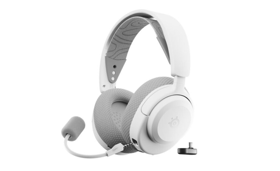 SteelSeries Arctis Nova 3P Wireless Gaming Headset, Mobile App Control, 40HR Battery With Fast Charging, 2.4GHz and Bluetooth, For PlayStation PC and Switch, White 61687