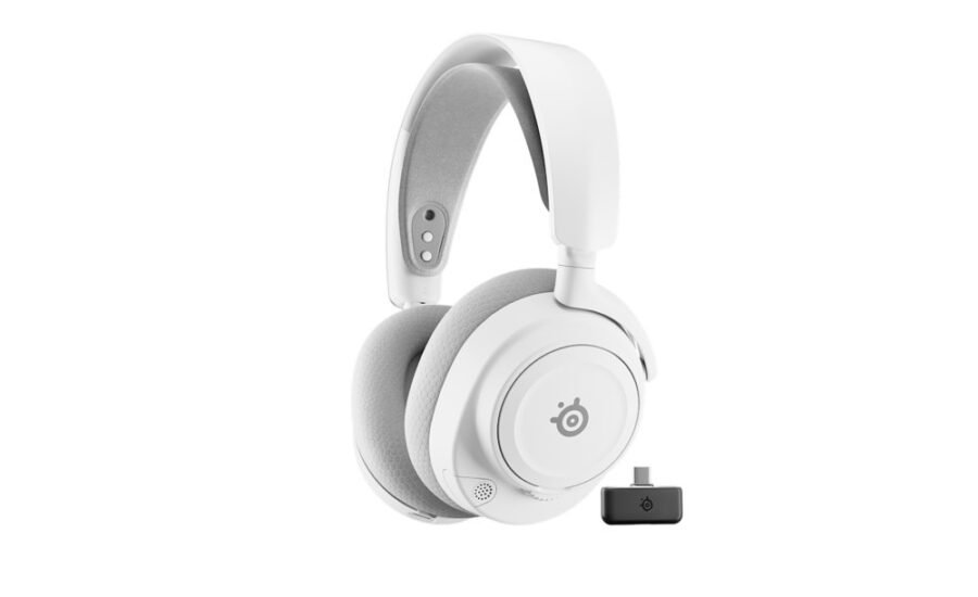 SteelSeries Arctis Nova 7 Wireless Gen 2 Gaming Headset, Real-Time App Control, 50+Hr Battery, Neodymium Magnetic Drivers, 2.4GHz and Bluetooth, PC PS5 PS4 Switch 1/2 Mobile, White 61731