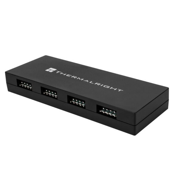 Thermalright HUB X5 Internal USB 2.0 Hub, 5 USB 2.0 9-Pin Ports, SATA Powered, Magnetic Mount, Black