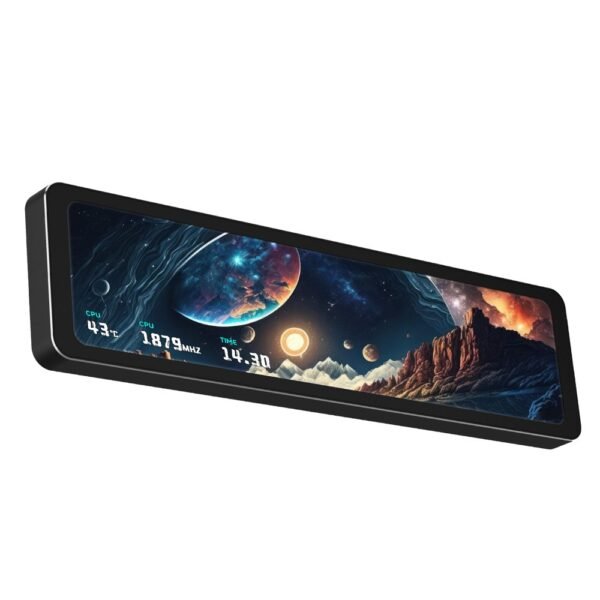 Thermalright TROFEO Vision LCD, 11.3" Magnetic IPS Screen, 1920x400, USB Type-C Real-Time Monitoring, TRCC Software, Black