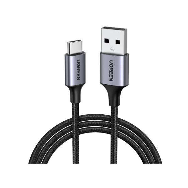 UGREEN 60126 USB-A To USB-C Fast Charging Cable, 3A, 480 Megabytes Per Second, 1 Meter, Aluminum Braid
