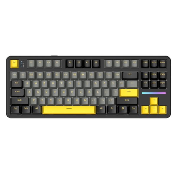 ATTACK SHARK X87 Wireless Tri-Mode Mechanical Gaming Keyboard, Hot-Swappable, Gasket Mount, RGB Backlit, Pre-Lubed Linear Switches, Side-Printed PBT Keycaps, TKL 87-Key, Star Black