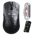 ATTACK SHARK R11 ULTRA Carbon Fiber Wireless Gaming Mouse, PAW3950MAX Sensor, Wireless 8000Hz Polling Rate, 49g Superlight, Omron Optical Micro Switches, Weave Black