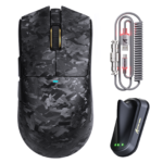 ATTACK SHARK X11 Ultra Wireless Gaming Mouse, PAW3950 MAX 42000 DPI, Dual 8000Hz Wired and Wireless Polling, 63g Carbon Fiber, Wired Bluetooth and 2.4GHz, Black