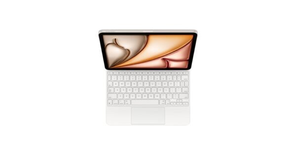 Apple Magic Keyboard MDFV4 for 11 Inch iPad Air M3, US English, Glass Touchpad, 14-Key Function Row, Floating Cantilever Design, Foldable Case, USB-C Pass-Through Charging