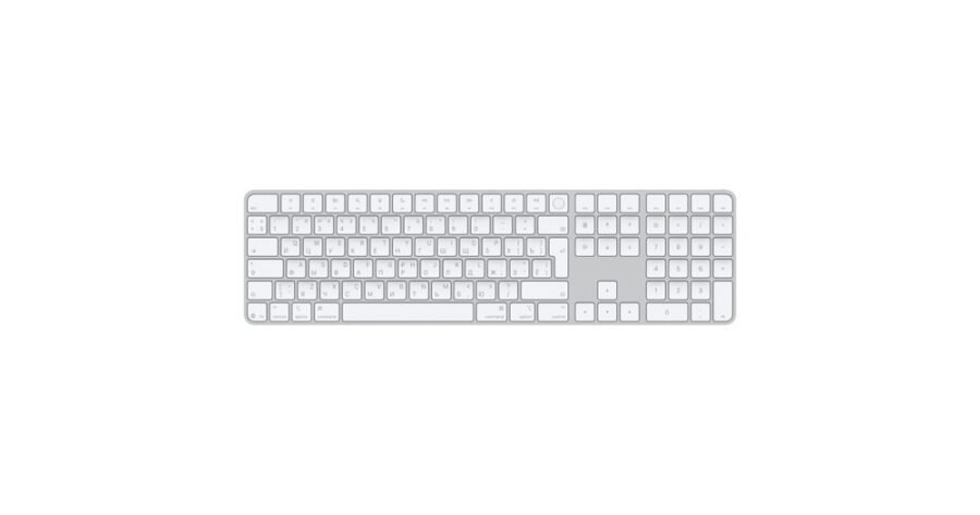 Apple Magic Keyboard with Touch ID and Numeric Keypad (USB-C, White Keys) MXK73LL/A
