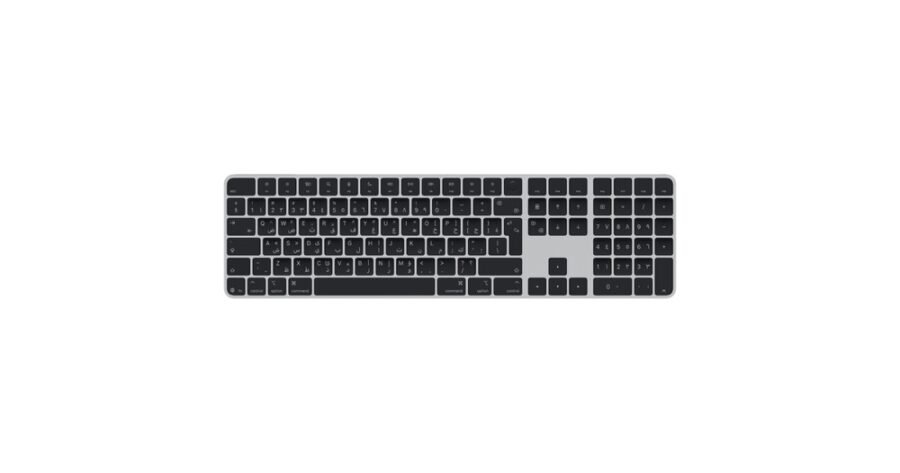 Apple Magic Keyboard with Touch ID and Numeric Keypad (USB-C, Black Keys) MXK83