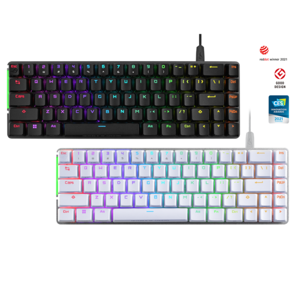Asus ROG Falchion Ace 65% RGB Compact Gaming Mechanical Keyboard | M602 FALCHION ACE/NXRD/BLK/US/PBT Black Red Switch