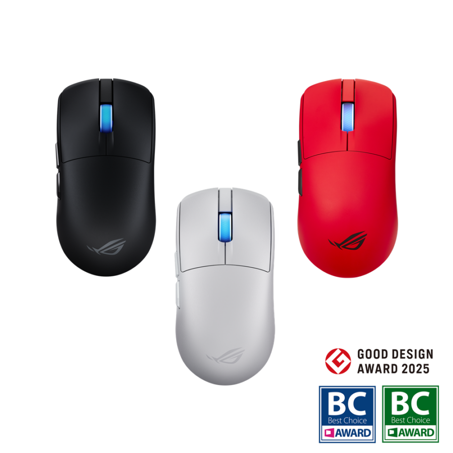 Asus ROG Harpe II Ace Gaming Mouse, 42000 DPI ROG AimPoint Pro Sensor, 8000Hz Wireless Polling, 48g Ultralight, Tri-Mode Connectivity - Black