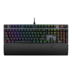 Asus Rog Strix Scope II X Mechanical Gaming Keyboard, Wired USB, 100% Full-Size, Hot Swappable ROG NX Snow V2 Linear Switches, PBT Keycaps, RGB, Black